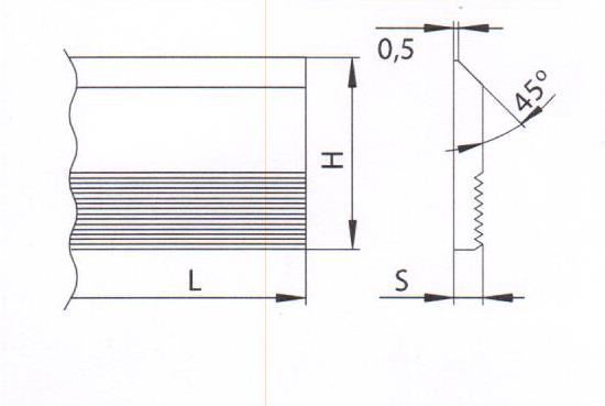 Picture of 650  H.S.S Serrated Bar Lengths (click for Details)