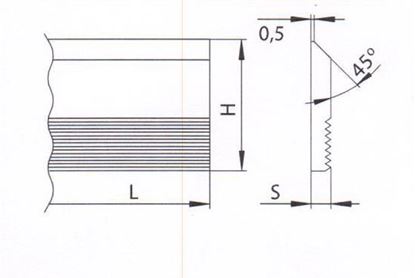 Picture of 50mm wide x 8mm  H.S.S Serrated Cutters (Click for Details)