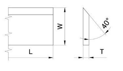 Picture of 30mm x 3mm  H.S.S Thin Planing Knives (Click for Details)